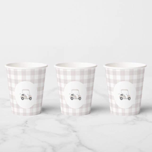 Neutral golf baby shower paper cups (Multi)