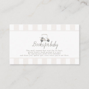 Neutral golf cart books for baby enclosure card