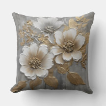 Neutral Grey and Gold Farmhouse Floral