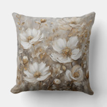 Neutral Grey Beige Taupe Watercolor Floral