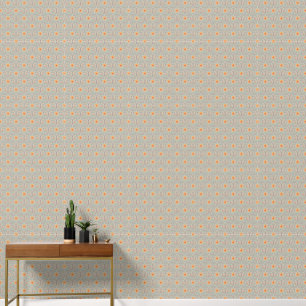 Neutral Grey Spring Floral Pattern Wallpaper