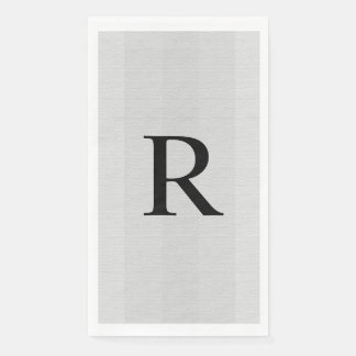 Neutral Grey Textured Monogrammed Napkin