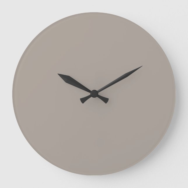 Neutral Greyed Taupe Solid Colour Pairs HGSW2475 Large Clock (Front)