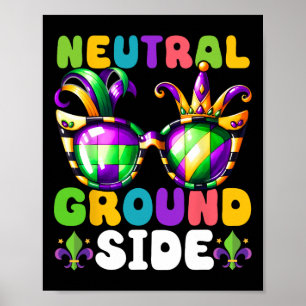 Neutral Ground Side Mardi Gras Parade Costume 2025 Poster