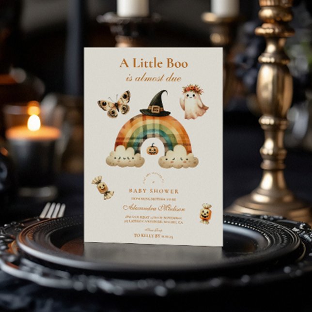 Neutral Halloween Baby Shower Invitation (Creator Uploaded)