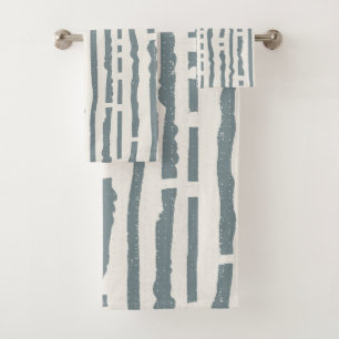 Neutral harmony simple stripes summertime collecti bath towel set