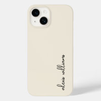 Neutral Ivory Minimalist Script Signature Monogram
