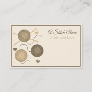 Neutral Knitting Business Card