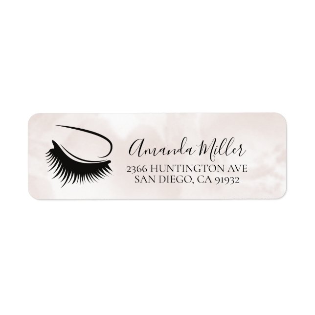 Neutral Lash / Brow Artist Return Address Label  (Front)