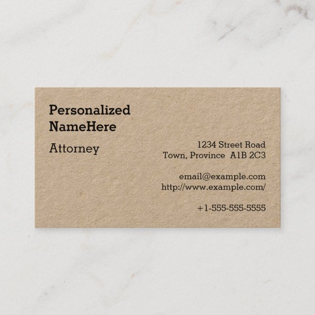 Neutral, Law Professional Business Card (Front)