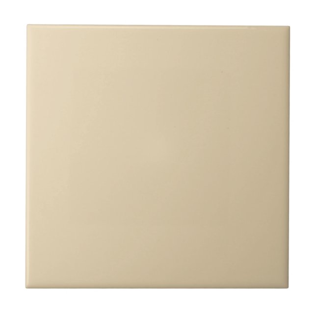 Neutral Light Yellow Cream Solid Colour SW 6393 Tile (Front)