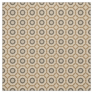 Neutral Linking Circle Pattern Fabric