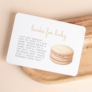 Neutral Macaron Baby Shower Books Enclosure Card