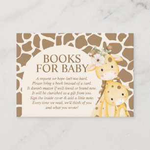 Neutral Mama and Baby Giraffe Books for Baby Enclosure Card