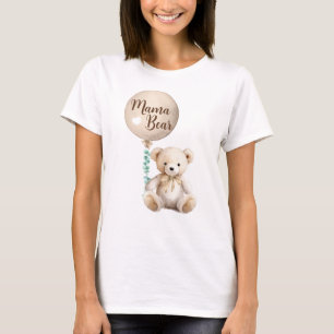 Neutral Mama Bear Baby Shower T-Shirt