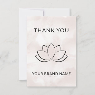 Neutral Massage Therapist Brand Thank You Card 