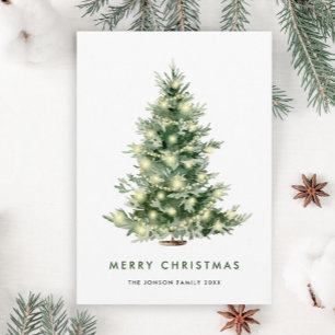 Neutral Minimalist Boho Christmas Composition Holiday Card