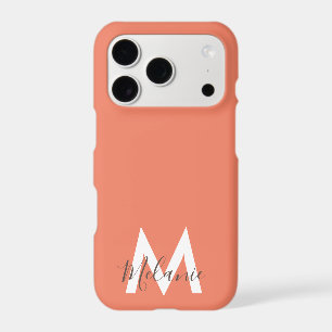 Neutral Minimalist modern orange monogram