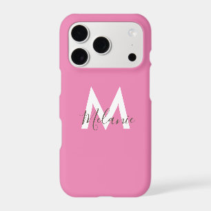 Neutral Minimalist modern pink monogram