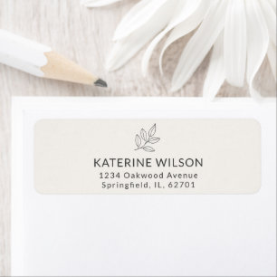 Neutral Minimalist Small Business Return Address