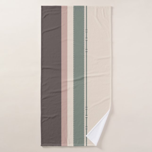 Neutral Minimalist Striped – Simple and Sleek Bath Towel Set (Bath Towel)