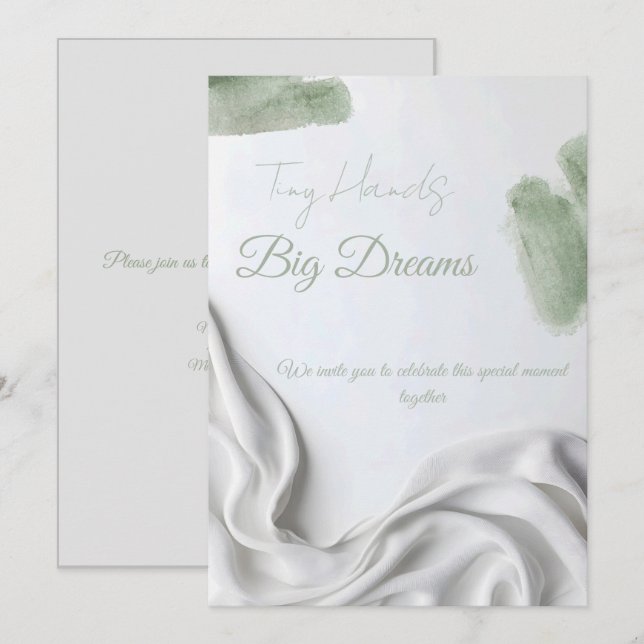 Neutral Modern Baby Shower  Invitation (Front/Back)