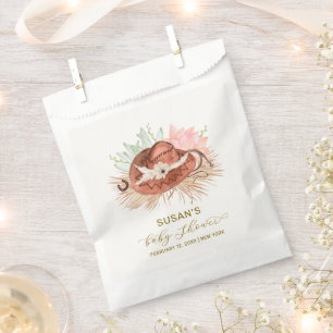 Neutral Modern Boho Cactus Cowboy Hat Baby Shower Favour Bags