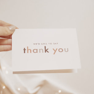 Neutral Modern Gender Neutral Thank You Card