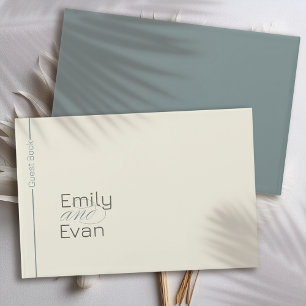 Neutral Modern Minimalist Wedding Guest Book