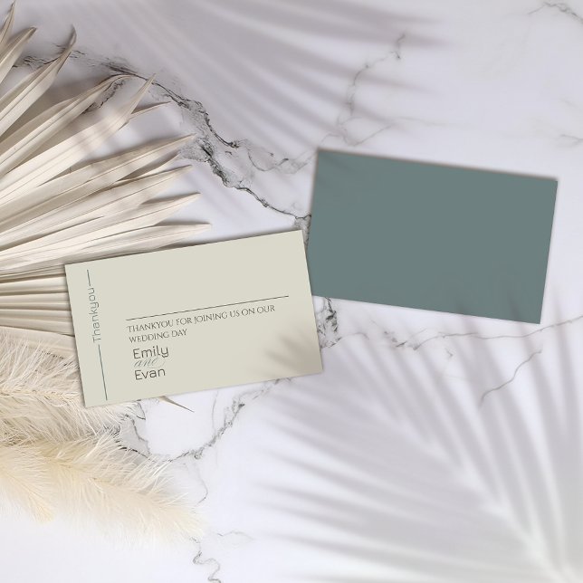 Neutral Modern Minimalist Wedding Place Card (Creator Uploaded)