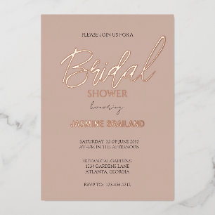Neutral Modern Simple Bridal Shower Gold    