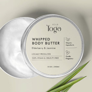 Neutral Modern Skincare Jar Lid Round Product Classic Round Sticker