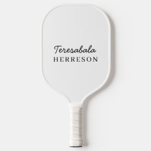 Neutral Monogram   Modern Minimalist Chic Style Pickleball Paddle