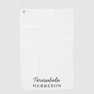 Neutral Monogram   Modern Minimalist Golf Style Towel