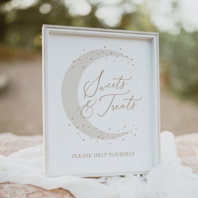 Neutral Moon Baby Shower Sweets and Treats Poster (Creator Uploaded)