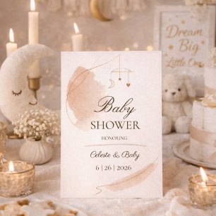 Neutral Moon Dreamscape Baby Shower Invitation