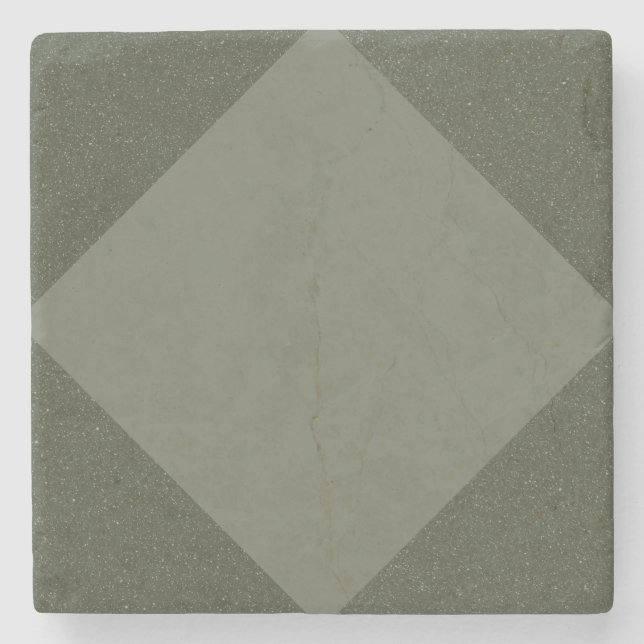 Neutral Moss Green Stone Coaster – Customisable (Front)