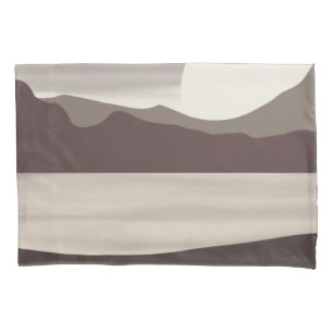 Neutral Mountain Lake Landscape- Pillowcase