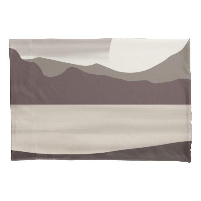 Neutral Mountain Lake Landscape- Pillowcase (Front)