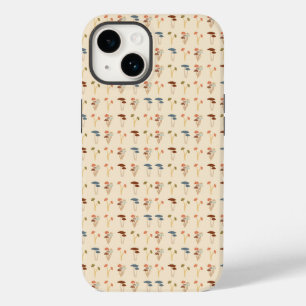 Neutral Mushrooms Pattern Case-Mate iPhone 14 Case