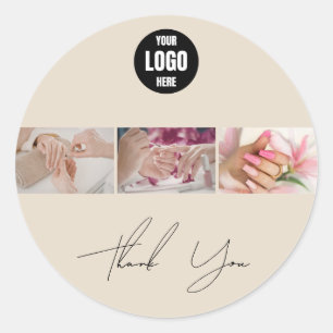Neutral Nail Tech Thank You Sticker