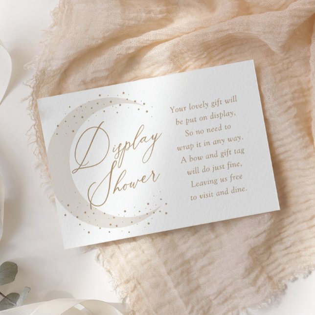 Neutral Over the Moon Baby Display Shower Enclosure Card (Creator Uploaded)