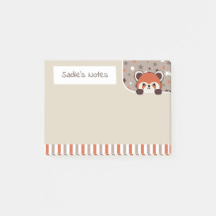 Neutral Palette Cute Red Panda Peekabo Your Notes
