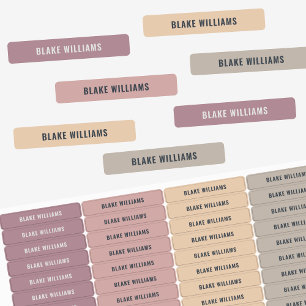 Neutral Pastel Girls Custom Name – 4 Colour Set
