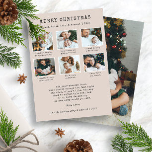 Neutral Photo Collage Holiday Card