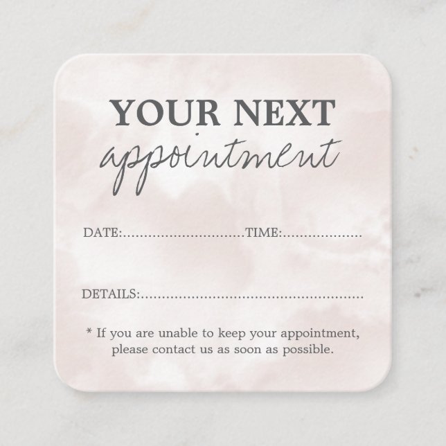 Neutral Photographer Appointment Card (Front)