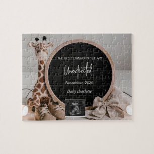 Neutral Pregnancy  Reveal announcement keepsake Jigsaw Puzzle