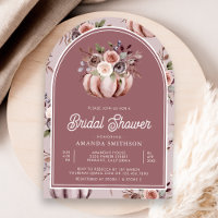 Neutral Pumpkin Floral Dusty Rose Bridal Shower