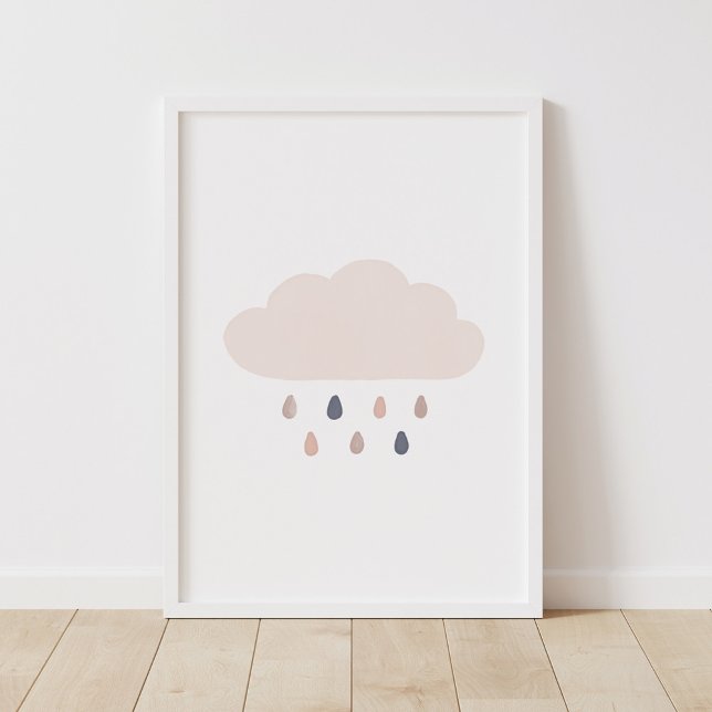 Neutral Rain Cloud Nursery Poster (Creator Uploaded)