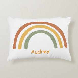 Neutral Rainbow Add a Custom Name Great Gift Decorative Cushion